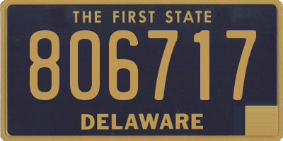 DE license plate 806717