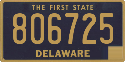 DE license plate 806725