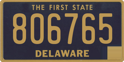 DE license plate 806765