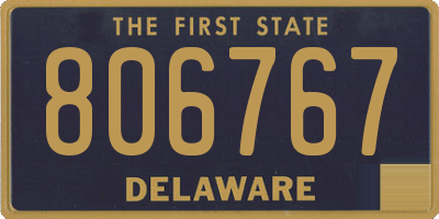 DE license plate 806767