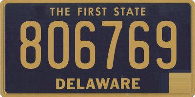 DE license plate 806769