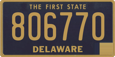 DE license plate 806770