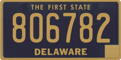 DE license plate 806782