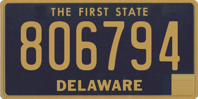 DE license plate 806794