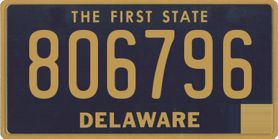 DE license plate 806796