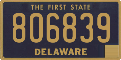 DE license plate 806839