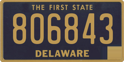 DE license plate 806843