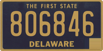 DE license plate 806846