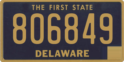 DE license plate 806849