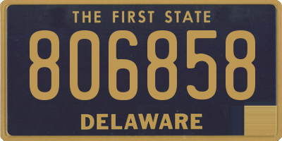 DE license plate 806858