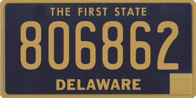 DE license plate 806862