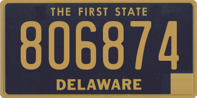 DE license plate 806874