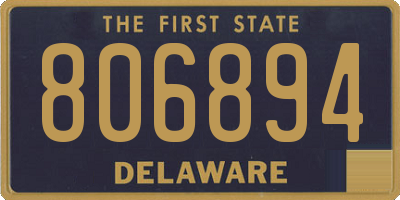 DE license plate 806894