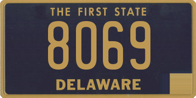 DE license plate 8069