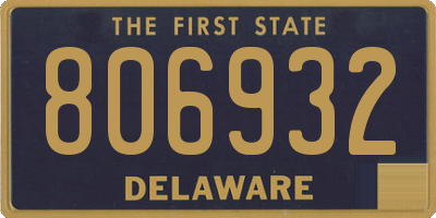 DE license plate 806932