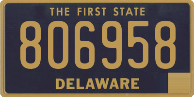 DE license plate 806958