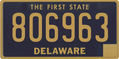DE license plate 806963