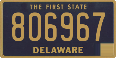 DE license plate 806967