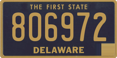DE license plate 806972