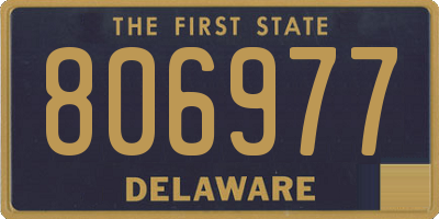 DE license plate 806977