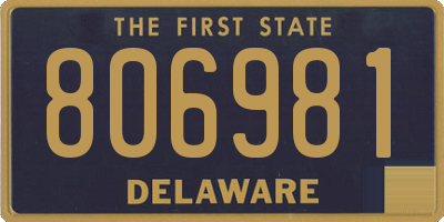 DE license plate 806981