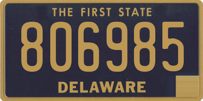 DE license plate 806985