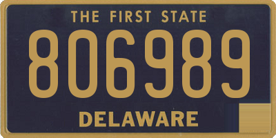 DE license plate 806989