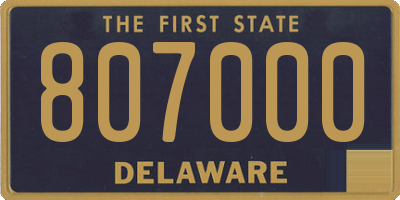 DE license plate 807000