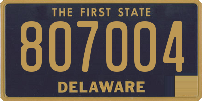 DE license plate 807004