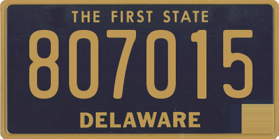 DE license plate 807015