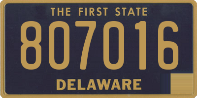 DE license plate 807016