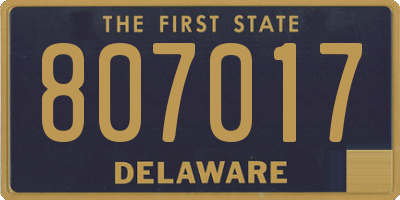 DE license plate 807017