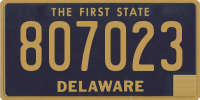 DE license plate 807023