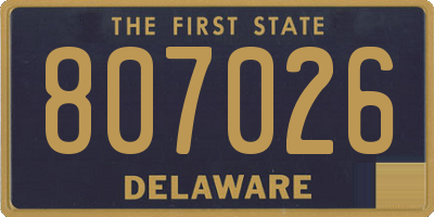 DE license plate 807026