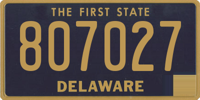 DE license plate 807027