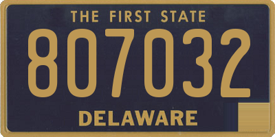 DE license plate 807032