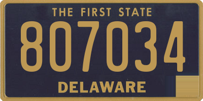 DE license plate 807034