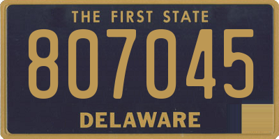 DE license plate 807045