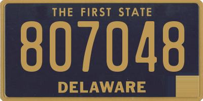 DE license plate 807048