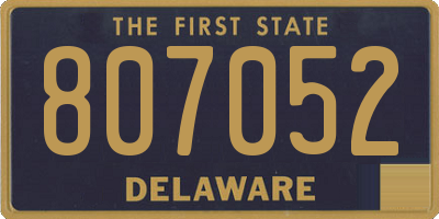 DE license plate 807052