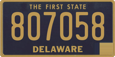 DE license plate 807058