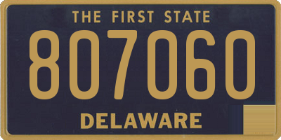 DE license plate 807060