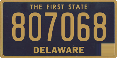 DE license plate 807068