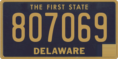 DE license plate 807069