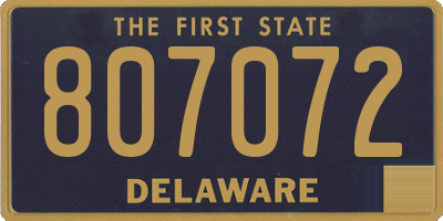 DE license plate 807072