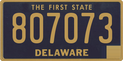 DE license plate 807073