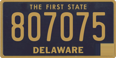 DE license plate 807075