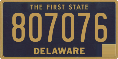DE license plate 807076