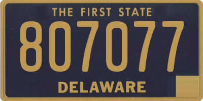 DE license plate 807077