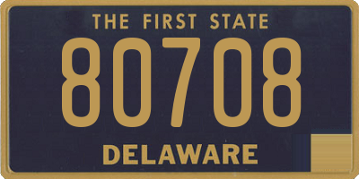 DE license plate 80708